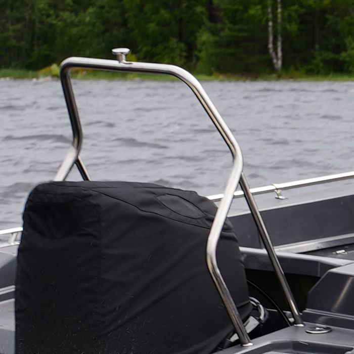 Лодка RIB с таргой из нержавеющей стали